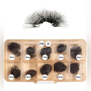 New! Unused! Lash Extensions 20D 1000 Fans Handmade Pinching Fans Mix Lengths 9-
